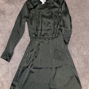 H&M Above The Knee Olive Green Dress